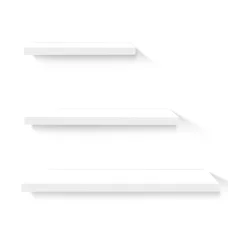 Artiss Floating Wall Shelf Set of 3, White - Solid Wood, Easy Install, 10kg Max Load, 40/60/80cm Lengths, 20cm