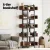 Artiss Walnut 5-Tier Bookshelf: E1 Particle Board & Metal Frame, 20kg/Shelf, 80x31x182cm, Anti-Tip Kit Included