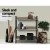 Artiss Bookshelf 3 Tiers, Engineered Wood & Metal, 70.5x30x90cm, Black & Oak, Modern Display Shelf, Easy Assembly