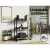 Artiss Bookshelf 3 Tiers, Engineered Wood & Metal, 70.5x30x90cm, Black & Oak, Modern Display Shelf, Easy Assembly