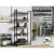 Artiss Bookshelf 5-Tier, Engineered Wood & Metal, Black & Oak, 70.5x30x159cm, Modern Display Shelf, Durable & Stylish