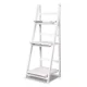 Artiss ZANE White 3-Tier Ladder Bookshelf: Freestanding or Wall-Mounted, Sleek Design, Eco-Friendly Finish