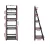 Artiss ZANE 5-Tier Ladder Bookshelf, Foldable & Stable, Coffee Finish - Perfect for Home Storage & Display