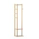 Artiss Bamboo Clothes Rack Airer Coat Stand, 3-in-1, 38x30x155cm, Sturdy Bamboo with Hanging Rail & Storage Shelf
