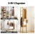 Artiss Bamboo Clothes Rack Airer Coat Stand, 3-in-1, 38x30x155cm, Sturdy Bamboo with Hanging Rail & Storage Shelf