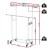Artiss Heavy Duty Double Rod Clothes Rack, Adjustable Metal Coat Stand with Wheels, Collapsible, 78–136cm, Silver