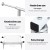 Artiss Heavy Duty Double Rod Clothes Rack, Adjustable Metal Coat Stand with Wheels, Collapsible, 78–136cm, Silver