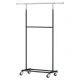 Artiss Double Rod Clothes Rack Adjustable Coat Stand with Wheels, Heavy Duty Metal, Extendable, Foldable, 165cm