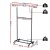 Artiss Double Rod Clothes Rack Adjustable Coat Stand with Wheels, Heavy Duty Metal, Extendable, Foldable, 165cm