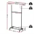 Artiss Double Rod Clothes Rack Adjustable Coat Stand with Wheels, Heavy Duty Metal, Extendable, Foldable, 165cm