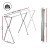 Artiss Adjustable Foldable Clothes Rack, Double Rail, Stainless Steel, 21 Hooks, Indoor/Outdoor, 143-239cm, Silver
