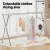 Artiss Adjustable Foldable Clothes Rack, Double Rail, Stainless Steel, 21 Hooks, Indoor/Outdoor, 143-239cm, Silver