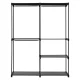 Artiss 181cm Wardrobe Clothes Rack with Sturdy Metal Frame, 3 Hanging Rods & 4 Shelves for Ample Storage Space