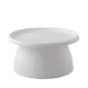 Artiss Coffee Table, Round Plastic, 71CM, White, British Style, Easy Assembly, Sophisticated Design, 1-Year Warranty