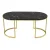 Artiss Coffee Table, Marble Effect MDF, 100x50x45cm, Black & Gold, Modern Metal Frame, Easy Assembly