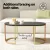 Artiss Coffee Table, Marble Effect MDF, 100x50x45cm, Black & Gold, Modern Metal Frame, Easy Assembly