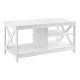 Artiss 3-Tier Coffee Table with Storage Shelf, White, 90x50x45cm, Particle Board, Coastal Style, Easy Clean
