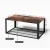 Artiss Coffee Table 2-Tier 104cm Rustic Brown Industrial Style, Particle Board, Metal Frame, Large Mesh Shelf