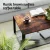 Artiss Coffee Table 2-Tier 104cm Rustic Brown Industrial Style, Particle Board, Metal Frame, Large Mesh Shelf