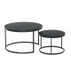 Artiss Tika Nesting Coffee Table Set of 2 - Faux Marble, E1 Grade MDF, Black, 80cm/60cm, Easy Assembly, 50kg Capacity Artiss Tika Nesting Coffee Table Set of 2 - Faux Marble, E1 Grade MDF, Black, 80cm/60cm, Easy Assembly, 50kg Capacity