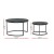 Artiss Tika Nesting Coffee Table Set of 2 - Faux Marble, E1 Grade MDF, Black, 80cm/60cm, Easy Assembly, 50kg Capacity Artiss Tika Nesting Coffee Table Set of 2 - Faux Marble, E1 Grade MDF, Black, 80cm/60cm, Easy Assembly, 50kg Capacity