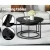 Artiss Tika Nesting Coffee Table Set of 2 - Faux Marble, E1 Grade MDF, Black, 80cm/60cm, Easy Assembly, 50kg Capacity
