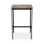 Artiss Vintage Bar Table 60x92cm - Walnut MDF Top, Metal Frame, H-Footrest, Anti-Slip Protectors, Easy Assembly