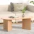 Artiss Coffee Table Oval, Pine, 110CM, Scandinavian Style, Durable, Easy Assembly, Child-Safe, Anti-Slip Base