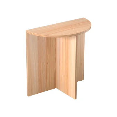 Artiss Coffee Table, Particleboard, Pine, 48CM, Semi-circle, Scandi Style, Durable, Easy Assembly, Child Safe