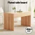 Artiss Coffee Table, MDF, 100cm, Pine, Fluted Sides, Wood Grain, Easy Assembly, Stylish & Practical Design