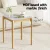Artiss Coffee Table, Marble Effect, 45x45x56cm, White, Pine Wood Legs, Modern Design, Easy Assembly, Sturdy & Stylish