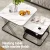 Artiss Nesting Coffee Table Set of 2 - Marble Effect, Metal Frame, 60cm/45cm, Space-Saving Design with Smooth Surface