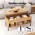Artiss Lift Top Coffee Table, E1 Particle Board, Oak, 100x50x46cm, Dual-Function, Spacious Storage, Easy Assembly