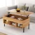 Artiss Lift Top Coffee Table, E1 Particle Board, Oak, 100x50x46cm, Dual-Function, Spacious Storage, Easy Assembly