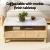 Artiss Coffee Table with Marble Effect Top, Fluted Drawer Panel, Wood & White, 90x45cm, Pine Legs, 2 Drawers, Shelf