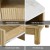 Artiss Coffee Table with Marble Effect Top, Fluted Drawer Panel, Wood & White, 90x45cm, Pine Legs, 2 Drawers, Shelf