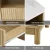 Artiss Coffee Table with Marble Effect Top, Fluted Drawer Panel, Wood & White, 90x45cm, Pine Legs, 2 Drawers, Shelf