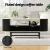Artiss Coffee Table with Drawers and Shelf, 110cm Wood and Black, Fluted Design, MDF, Metal Handles, Modern Style