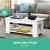 Artiss White Lift-Top Coffee Table, 98cm Heavy-Duty Particle Board, Hidden Storage, Anti-Scratch Pads, Steel Fixings