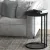 Artiss Emma Black Round Coffee Table - Industrial Style, Durable & Space-Saving Side Table with 20KG Capacity