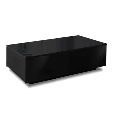 Artiss Coffee Table, Particle Board, Black, 95x60x31cm, 4 Drawers, Modern Design, UV High-Gloss Finish, Easy Assembly