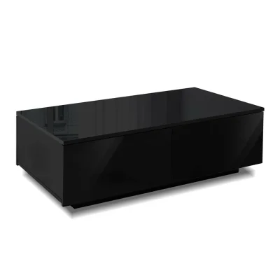Artiss Coffee Table, Particle Board, Black, 95x60x31cm, 4 Drawers, Modern Design, UV High-Gloss Finish, Easy Assembly