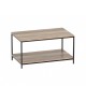 Artiss Coffee Table, Particle Board & Steel, 93cm, Walnut, Industrial Style, Open Shelf, Easy Assembly Artiss Coffee Table, Particle Board & Steel, 93cm, Walnut, Industrial Style, Open Shelf, Easy Assembly