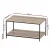 Artiss Coffee Table, Particle Board & Steel, 93cm, Walnut, Industrial Style, Open Shelf, Easy Assembly
