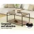 Artiss Coffee Table, Particle Board & Steel, 93cm, Walnut, Industrial Style, Open Shelf, Easy Assembly