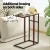 Artiss Side Table, Particle Board & Steel, 47x27x64cm, Wood & Black, Industrial Style, Space-Saving & Sturdy Design
