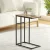 Artiss Side Table, Particle Board & Steel, 47x27x64cm, Wood & Black, Industrial Style, Space-Saving & Sturdy Design