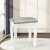 Artiss Dressing Table Stool, Velvet Fabric, 37x27x45cm, Grey - Elegant French Provincial Design, Comfortable Seating