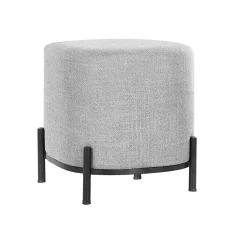 Artiss Ottoman Foot Stool, Linen, 38x38x40cm, Grey - Versatile Seating & Footrest, Modern & Durable Design