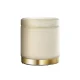Artiss Cream Velvet Ottoman Storage Footstool - Round, Tufted, Multi-use Seating with Gold Ring, 120kg Capacity